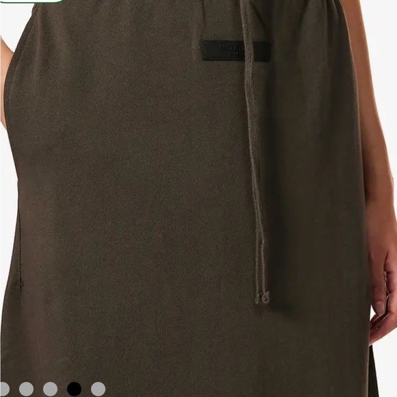 Essentials Fear of God Dark Olive Midi-Skirt With Pockets - Picture 4 of 8